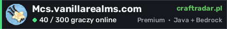Banner serwera Mcs.vanillarealms.com
