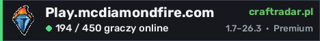 Banner serwera Play.mcdiamondfire.com
