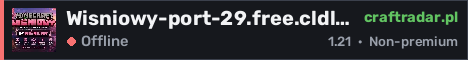 Banner serwera Wisniowy-port-29.free.cldly.gg